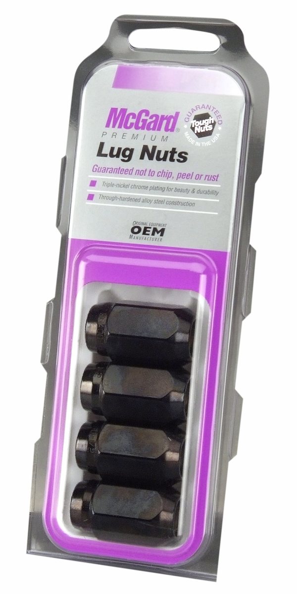MCGARD 64031 Black (M12 x 1.5 Thread Size) Cone Seat Style Lug Nut (Set of 4), 4 Lug Nuts