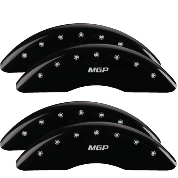 MGP CALIPER 23239SMGPBK Black Powder Coat Finish, Silver Characters, Set of 4