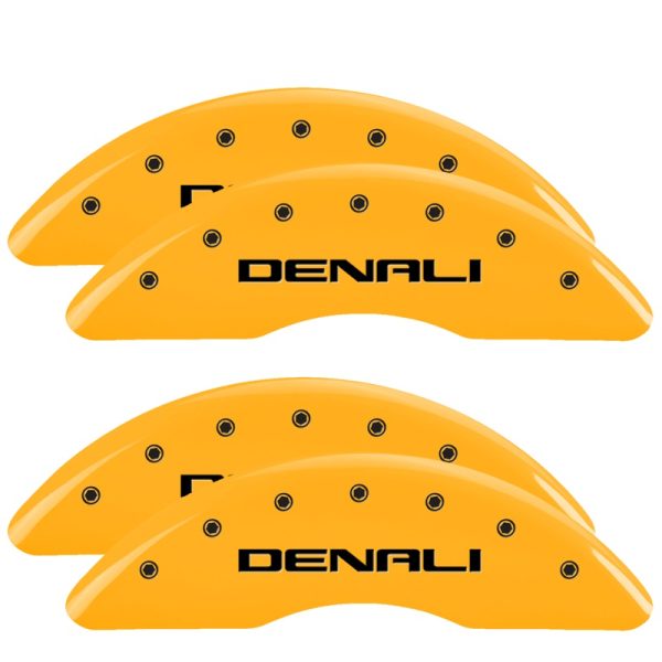 MGP CALIPER 34219SDNLYL Denali Yellow Powder Coat Finish, Black Characters, Set of 4