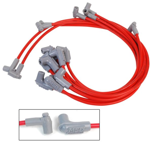 MSD 35659 Super Conductor Spark Plug Wire Set, Small Block Chevy w/HEI Cap