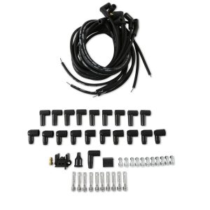 MSD 5553 Spark Plug Wire Set; Street Fire Wires; Unassembled; Black; 8 Millimeter; Silicone and Synthetic