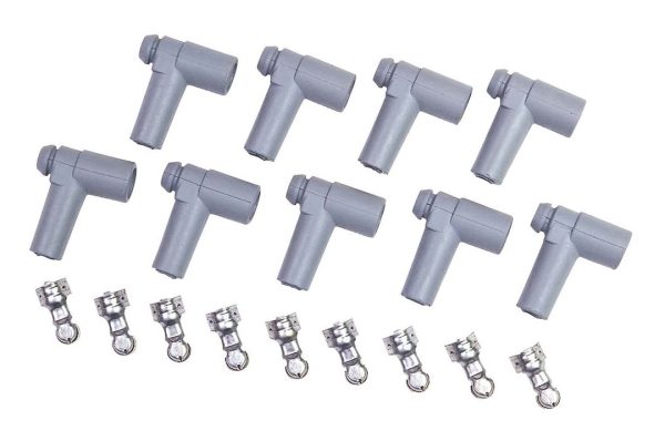 MSD 8849 HEI DISTRB BOOTS 9/CARD, 90 Degree HEI Style; Fits 8.5 Millimeter Wires; With Terminal; Silicone; Set of 9