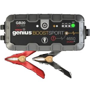 NOCO GB20 Boost Sport 500 Amp 12-Volt UltraSafe Lithium Jump Starter Box, Car Battery Booster Pack, Portable Power Bank Charger, and Jumper Cables for Up to 4-Liter Gasoline Engines, 400 Amps,Black