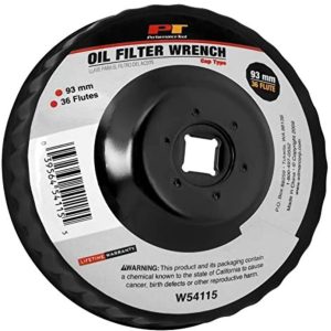 PERFORM TOOL W54115 Steel Oil Filter Wrench with 3/8-Inch Drive, Fits Multiple Brands of Oil Filters, Durable Construction for Strength