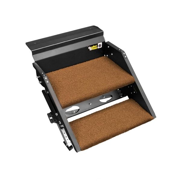 PREST-O-FIT 2-0273 Trailhead Step Rug 24.125 in. W (2 Pc Set) Fits Lippert Solid Step 2 Step - Buckskin Brown