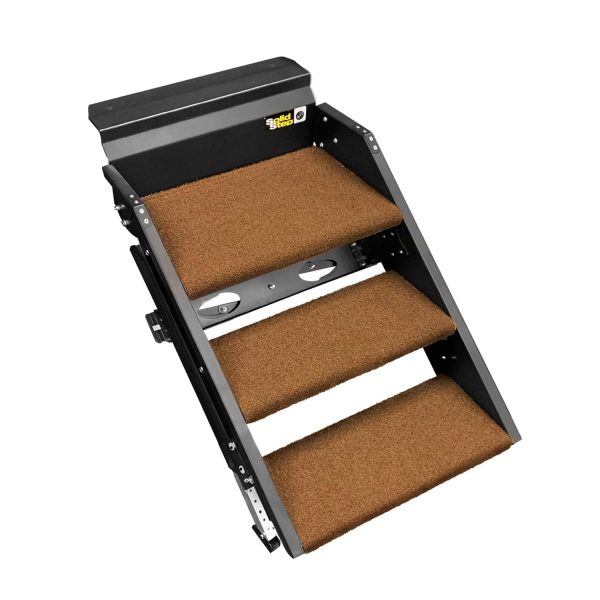 PREST-O-FIT 2-0279 Trailhead Step Rug 24.125 in. W (3 Pc Set) Fits Lippert Solid Step 3 Step - Buckskin Brown