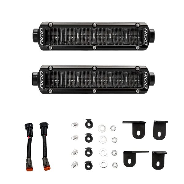 RIGID 37202 Fog Light Kit FITS 2022+ Tundra Includes Pair Of 6 INCH SR (Single Row)-Series SAE (Street Legal) Fog Lights, Set Of Fog Brackets and H11 (PLUG-N-PLAY) Jumpers