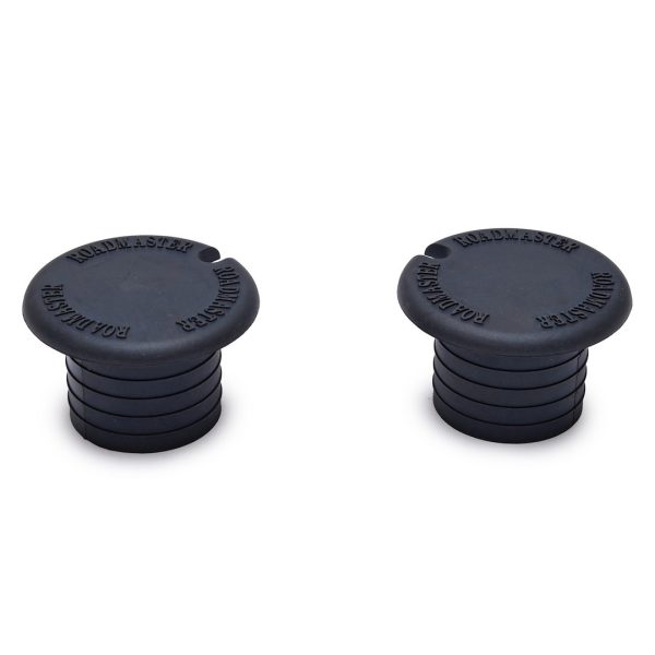 ROADMASTER 210 1PR 1-1/2FT TWISTLOCK INSE, Fits 1-1/2 Inch Receiver; With Roadmaster Logo; Black; Rubber; Set Of 2