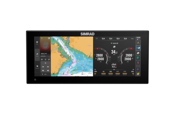 SIMRAD 000-16216-001 NSX 3012UW AI3-IN-1 AMER, 12 Inch Display; 1920 x 720 Pixels Resolution; Multi-Touchscreen Interface; 13.30 Inch Width x 3.48 Inch Depth x 5.82 Inch Height; IPX6/ IPX7 Rating Waterproof; For Use With NMEA 2000 Compatible