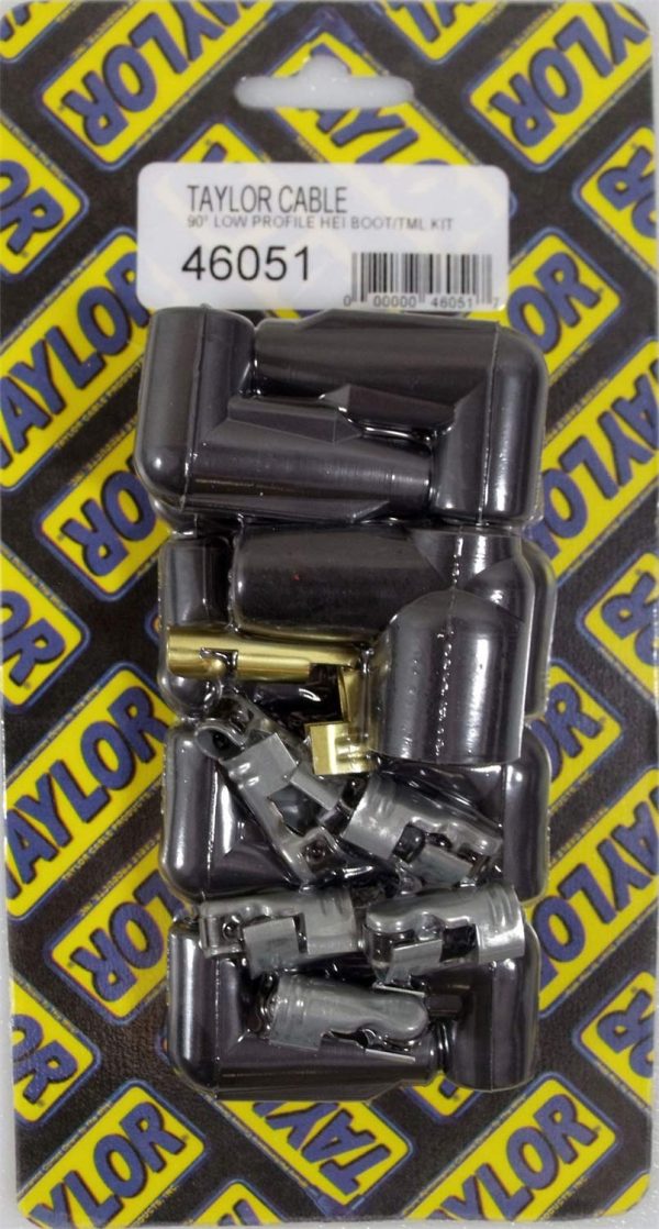 TAYLOR 46051 Black Low Profile Distributor and Coil Boot/Terminal Kit - Set of 11