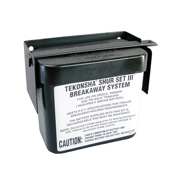 TEKONSHA 20010 Shur-Set III All Polymer Lockable Breakaway System with Battery and Breakaway Switch