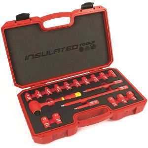 TITAN 68100 Metric 3/8 INCH Drive VDE Insulated Socket Set (19-Piece Set)