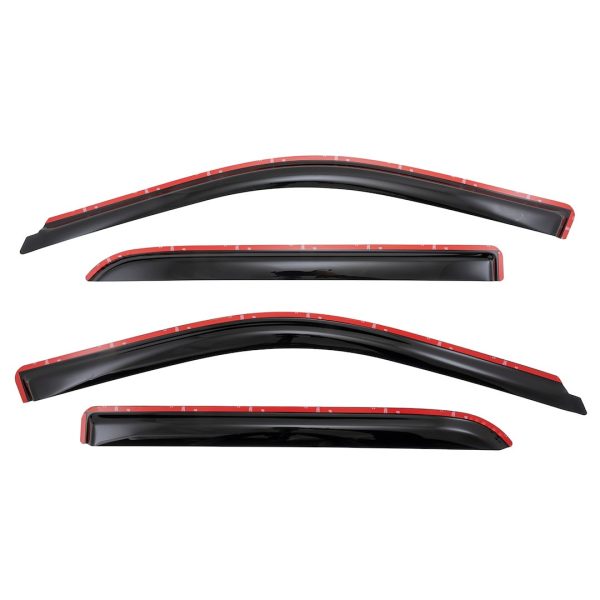 TRAILFX 4109IC TFX INCHANNEL WNDW VENTS SMOKE 4PC, Low Profile; In-Channel; Smoke; Acrylic; Set of 4