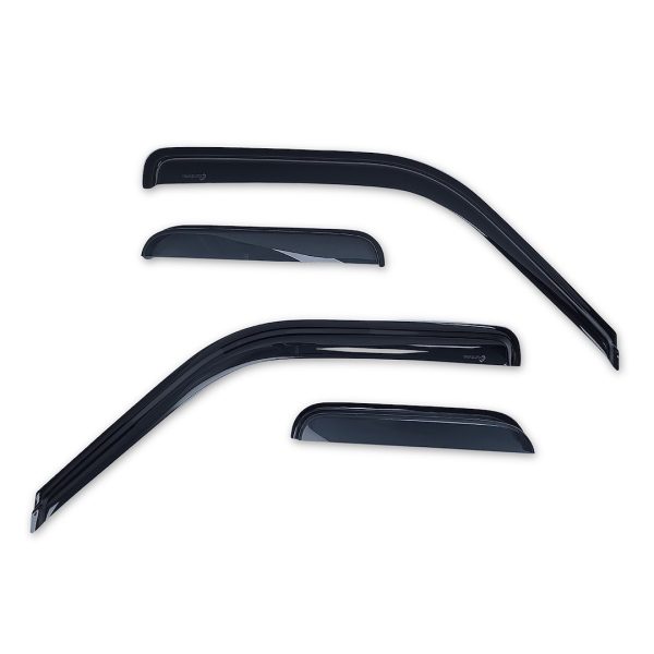 TRAILFX 4231H WINDOW VENT 4PC CHEVROLET GMC C/K, Low Profile; Fits Front And Rear; Tape-On; Smoke; Acrylic; Set Of 4