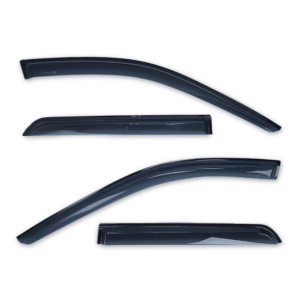 TRAILFX 4267H WINDOW VENT 4PC DODGE DURANGO, Low Profile; Fits Front And Rear; Tape-On; Smoke; Acrylic; Set Of 4