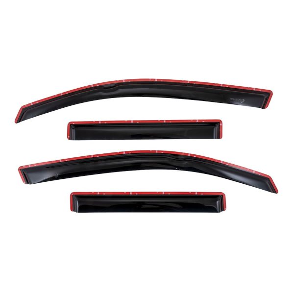 TRAILFX 4276IC TFX INCHANNEL WNDW VENTS SMOKE 4PC, Low Profile; In-Channel; Smoke; Acrylic; Set of 4