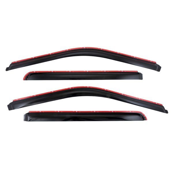 TRAILFX 4381IC TFX INCHANNEL WNDW VENTS SMOKE 4PC, Low Profile; In-Channel; Smoke; Acrylic; Set of 4