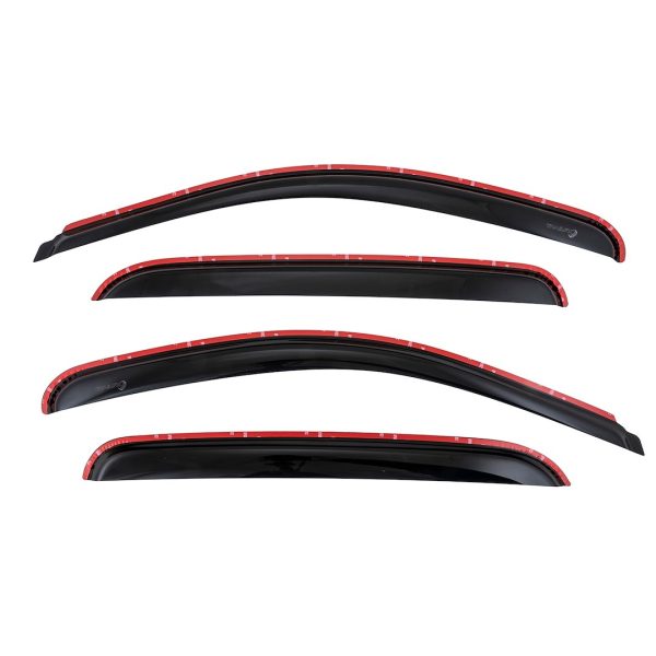 TRAILFX 4515IC TFX INCHANNEL WNDW VENTS SMOKE 4PC, Low Profile; In-Channel; Smoke; Acrylic; Set of 4