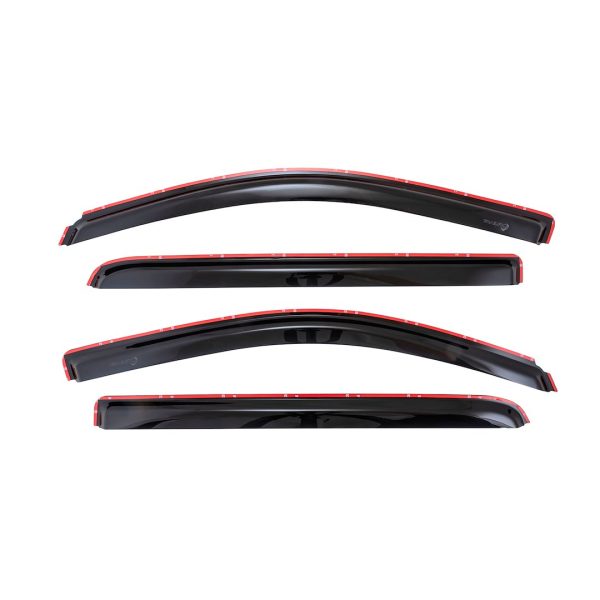 TRAILFX 4536IC TFX INCHANNEL WNDW VENTS SMOKE 4PC, Low Profile; In-Channel; Smoke; Acrylic; Set of 4