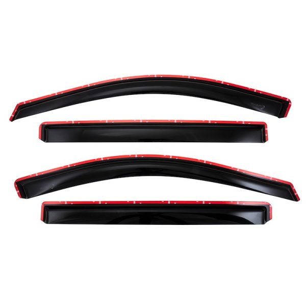 TRAILFX 4805IC Rainguard; TFX 4-PC Window Vents; Low Profile; In-Channel; Smoke; Acrylic; Set of 4