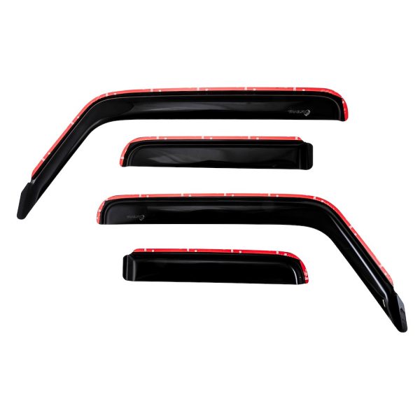 TRAILFX 4811IC TFX INCHANNEL WNDW VENTS SMOKE 4PC, Low Profile; In-Channel; Smoke; Acrylic; Set of 4