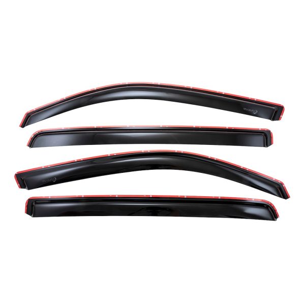 TRAILFX 4818IC TFX INCHANNEL WNDW VENTS SMOKE 4PC, Low Profile; In-Channel; Smoke; Acrylic; Set of 4