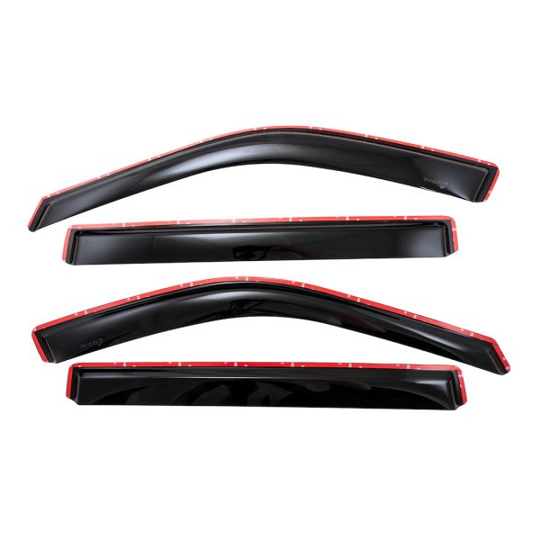 TRAILFX 4888IC TFX INCHANNEL WNDW VENTS SMOKE 4PC, Low Profile; In-Channel; Smoke; Acrylic; Set of 4