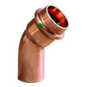 VIEGA 77063 PROPRESS 1-1/4 INCH - 45°COPPER ELBOW - STREET/PRESS CONNECTION - SMART CONNECT TECHNOLOGY