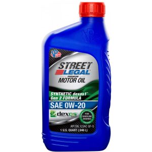 VP FUEL VP3902543 Oil; Street Legal; SAE 0W-20; Full Synthetic; 1 Quart Bottle