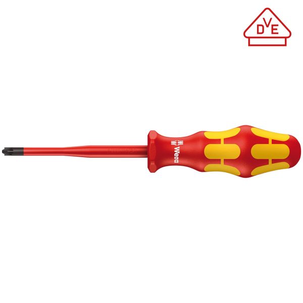 WERA 05006466001 VDE Insulated Screwdriver: PlusMinus PS# 2 x 100mm (Pozidriv/slotted)