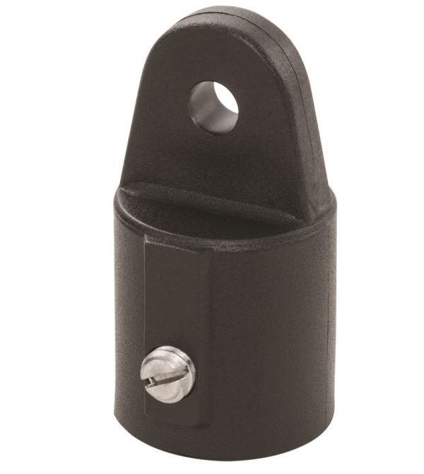 WHITECAP 3416BP Nylon 3/4 INCH Inside Eye Top Fitting with Set Screw - Black, Pair
