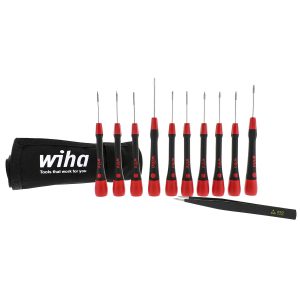 WIHA 26198 PicoFinish Screwdriver ESD Tweezers Smartphone Tech Set - 11 Piece Set
