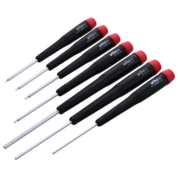 WIHA 26390 Precision Hex Metric Screwdrivers - 7 Piece Set
