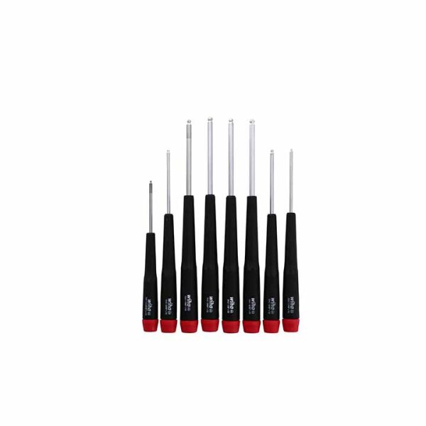 WIHA 26490 8 Piece Precision Ball End Hex Screwdriver Set Inch