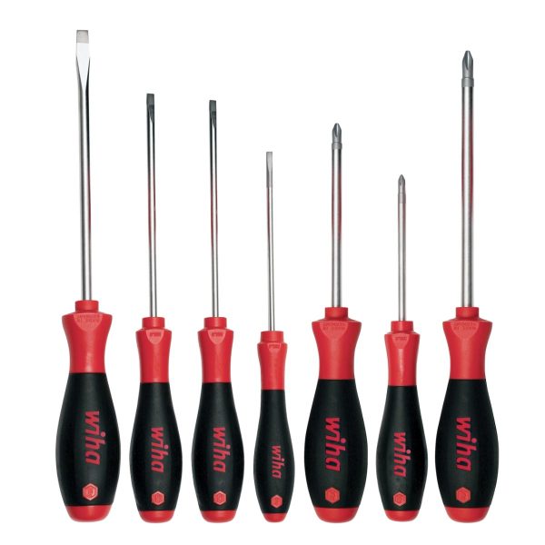 WIHA 30278 SoftFinish Slotted and Phillips Screwdriver Set - 7 Piece Set