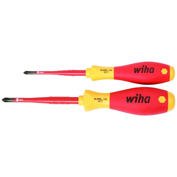 WIHA 30770 2 Pc Insulated Terminal Block Xeno Screwdriver Set