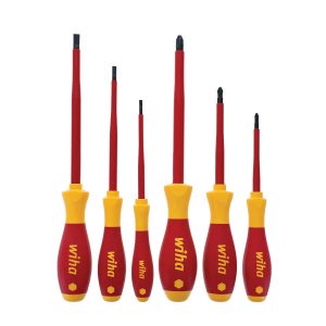 WIHA 32092 Insulated SoftFinish Slotted and Phillips Screwdriver Set - 6 Piece Set