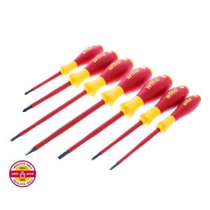 WIHA 32097 Insulated SoftFinish Screwdriver Set (7 Piece Set)