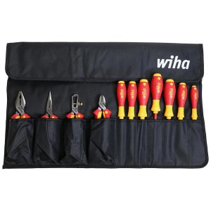 WIHA 32986 Insulated Industrial Pliers and Screwdriver Set - 11 Piece Set