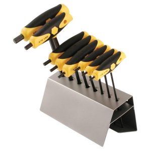 WIHA 33499 Soft Grip Dual Drive SAE Hex T-Handle Set (8 Piece Set)