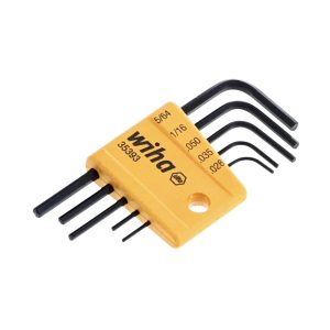 WIHA 35393 Mini SAE Short-Arm Hex L-Key Set - 5 Piece Set