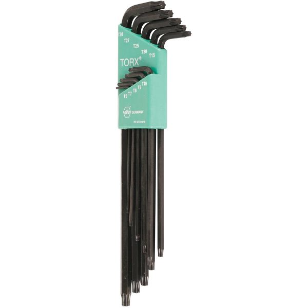 WIHA 36698 Long Arm Torx L-Key Set (10 Piece Set)