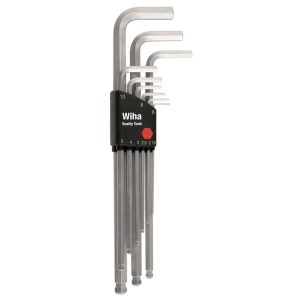 WIHA 66994 Ball End Hex L-Key Set - Metric (9 Piece Set)