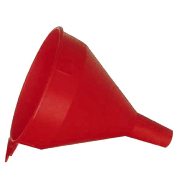 WIRTHCO 32006 Funnel King Red Safety Funnel with Screen/Strainer â Funnel for Oil, Fuel, Gas, and Automotive. Large 6 Quart Capacity