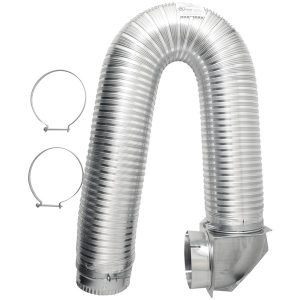 BUILDERS BEST 111718 4 INCH x 8ft UL Transition-Duct Single-Elbow Kit