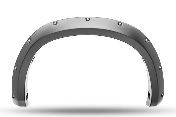 BUSHWACKER 30054-02 Pocket/Rivet Style Rear Fender Flares | 2-Piece Set, Black, Smooth Finish Fits 2023-2024 Toyota Tundra