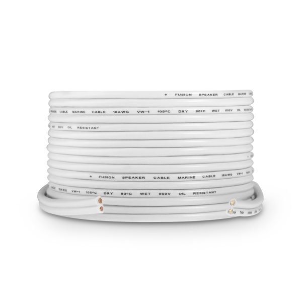 FUSION 010-12899-20 MARINE SPEAKER CABLE 16 AWG 328 FT., Round Type; VW-1 Fire retardant Rating; 328 Feet Length; 16 Gauge; White
