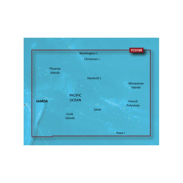 GARMIN 010-C0866-00 BLUECHART G2 VISION HD - VPC019R - POLYNESIA - MICROSD/SD