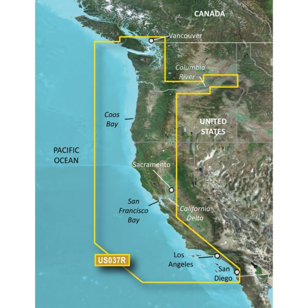 GARMIN 010-C1003-00 BLUECHART G2 VISION HD - VUS037R - VANCOUVER - SAN DIEGO - MICROSD/SD