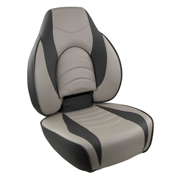 SPRINGFIELD 1041634-1 FISH PRO HIGH BACK FOLDING SEAT - CHARCOAL/GREY